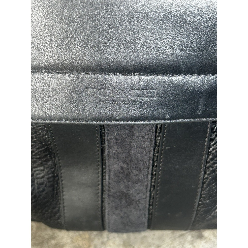COACH Charles  Varsity Backpack Black Leather  Baseball Stitch #11250 $595 - Picture 4 of 16